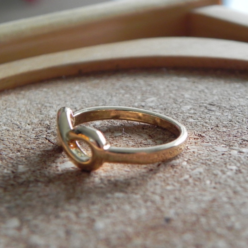 Yellow Gold Infinity Ring - Picture 2 of 4